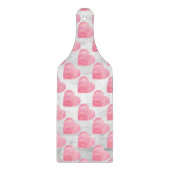 Rosa Herzen Schneidebrett (Vorderseite)