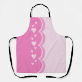 Rosa Herzen Schürze (Vorderseite)