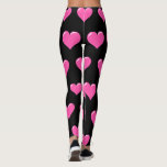 Rosa Herzen Schwarze Leggings - Liebe Dersign<br><div class="desc">Pink Hört meine Liebe Leggings - oder Wählen / Fügen Sie Ihre Lieblingsfarben Legierung !</div>