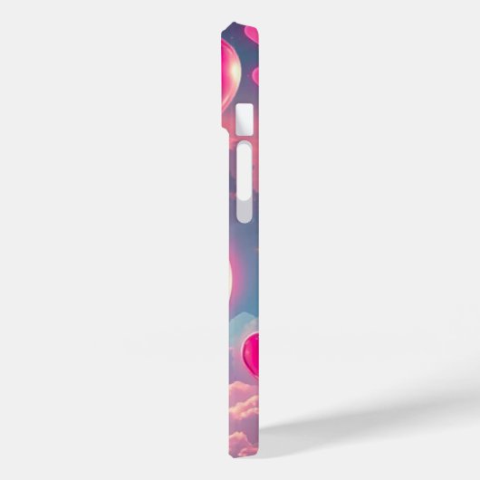 Rosa Herzen Schwebende goldene Himmel Case-Mate iPhone Hülle (Rückseite / Links)