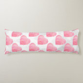 Rosa Herzen Seitenschläferkissen (Vorderseite)