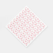 Rosa Herzen Serviette (Ecke)