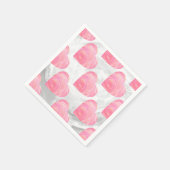 Rosa Herzen Serviette (Ecke)