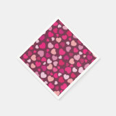 Rosa Herzen Serviette (Ecke)