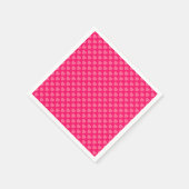 Rosa Herzen Serviette (Ecke)