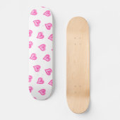Rosa Herzen Skateboard (Vorderseite)