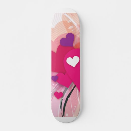 Rosa Herzen Skateboard (Vorne)