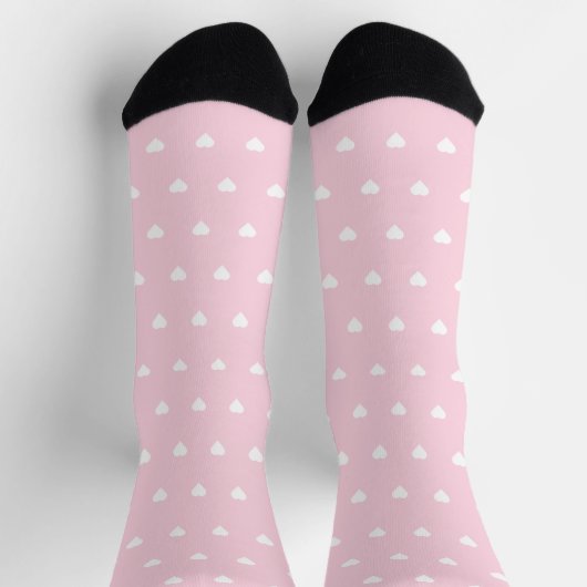 Rosa Herzen Socken (Oben)