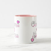 Rosa Herzen Tasse Obama-Mutter-3 (Mittel)