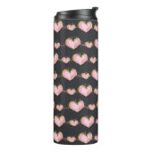 Rosa Herzen Thermosbecher (Nach links gedreht)