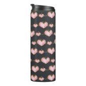 Rosa Herzen Thermosbecher (Nach rechts gedreht)
