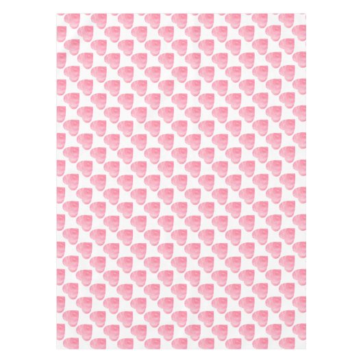 Rosa Herzen Tischdecke (Vorderseite)