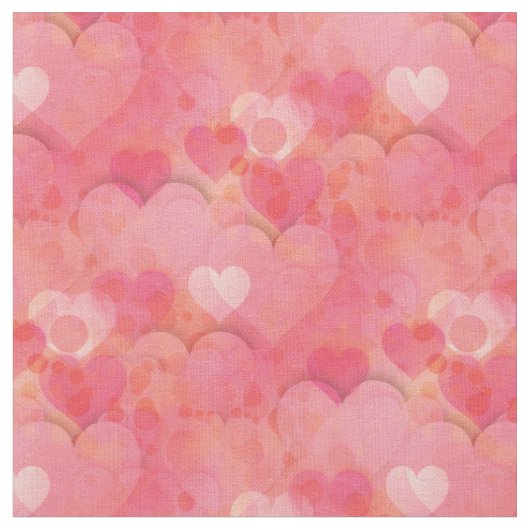Rosa Herzen Träume Fabric Stoff (Nahaufnahme)
