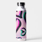 Rosa Herzen Trinkflasche (Links)
