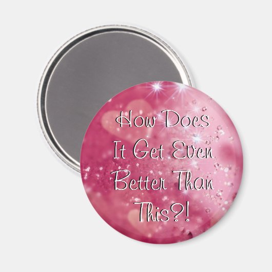 Rosa Herzen und Diamanten HDIGEBTT? Magnet (Vorderseite/Rückseite)