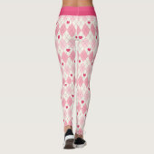 Rosa Herzen und Diamanten Leggings (Rückseite)