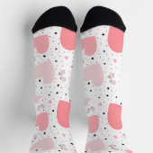 Rosa Herzen und Ferkel Socken (Oben)