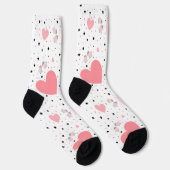 Rosa Herzen und Ferkel Socken (Rechts)