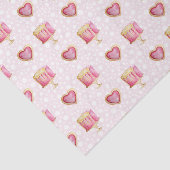 Rosa Herzen und Kuchen (Design 60 Pink Serie) Seidenpapier (Ausschnitt)