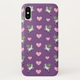 Rosa Herzen und Pegasus Case-Mate iPhone Hülle