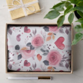 Rosa Herzen und Rose Seidenpapier (Geschenk)