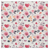 Rosa Herzen und Rose Stoff (Muster)