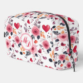 Rosa Herzen und Rose Waschbeutel (Rechte Ecke)