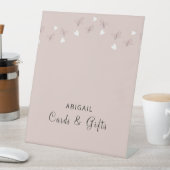 Rosa Herzen und Schmetterlinge Karten und Geschenk Sockelschild (In Situ)