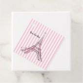 Rosa Herzen und Schmetterlinge Paris Eiffel Tower Geschenkanhänger (Beispiel)