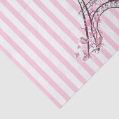 Rosa Herzen und Schmetterlinge Paris Eiffel Tower  Seidenpapier (Ausschnitt)