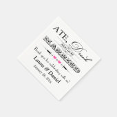 Rosa Herzen und Scrolls Hochzeiten von Napkins Serviette (Ecke)