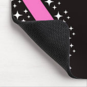 Rosa Herzen und Sterne - Mousepad (Ecke)