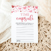 Rosa Herzen Valentine Baby Dusche Time Kapsel Einladung