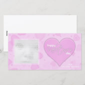 Rosa Herzen Valentine Foto-Karten Feiertagskarte (Vorne/Hinten)