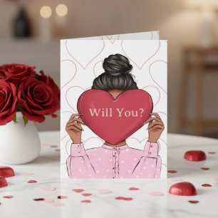 Rosa Herzen Valentinstag Brautjungfer Vorschlag Ka Einladung