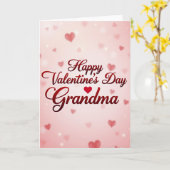 Rosa Herzen Valentinstag Oma Karte (Gelbe Blume)