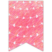 Rosa Herzen Wimpelkette (Zweite Fahne)