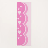 Rosa Herzen Yogamatte (Vorderseite)
