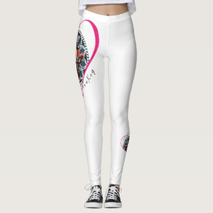 Rosa HerzfloState meditierende Affen Leggings