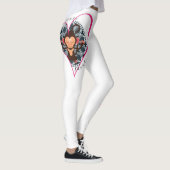 Rosa HerzfloState meditierende Affen Leggings (Rechts)