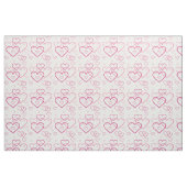 Rosa Herzformen-Muster Stoff (Fat Quarter (45,7 x 55,9 cm))