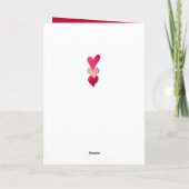 Rosa Herzfreund Foto Galentinstag Feiertagskarte (Rückseite)