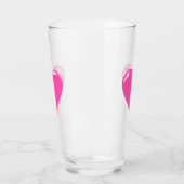 Rosa Herzglas Glas (Links)