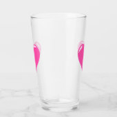 Rosa Herzglas Glas (Rechts)