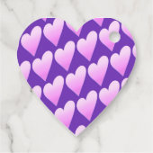 Rosa Herzgrenze Geschenkanhänger (Rückseite)