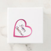 Rosa Herzgrenze Geschenkanhänger (Beispiel)