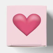 Rosa Herzillustration auf hellrosa Farbe Geschenkschachtel (Oben)