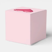 Rosa Herzillustration auf hellrosa Farbe Geschenkschachtel (Rückseite)