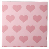 Rosa Herzkachel Keramik Fliese (Vorderseite)