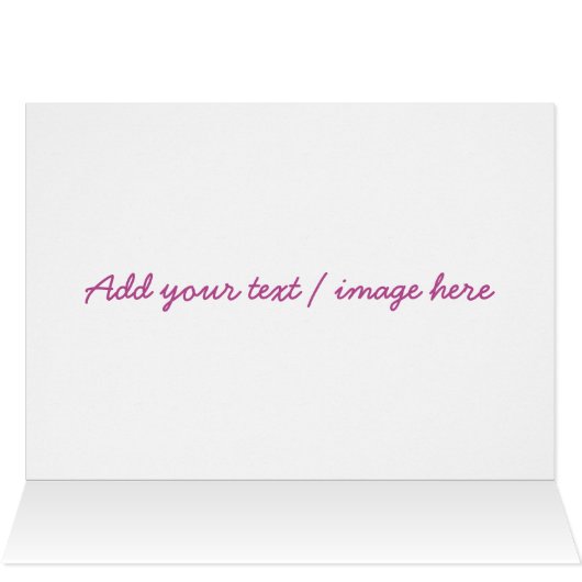 Rosa Herzkarte, anpassen (Innenansicht Horizontal (Oben))